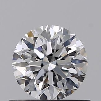 0.51 Carat Round D VS2 VG EX GIA Natural Diamond