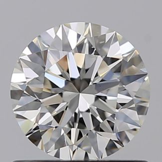 0.70 Carat Round H VS2 EX VG GIA Natural Diamond