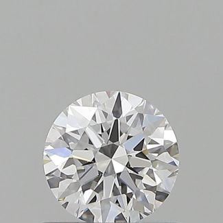 0.53 Carat Round D VVS2 EX GIA Natural Diamond