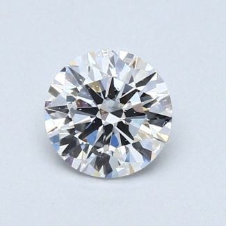 0.6 Carat Round D SI2 VG EX GIA Natural Diamond