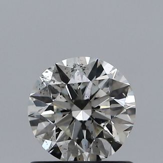 0.70 Carat Round H SI2 EX VG GIA Natural Diamond