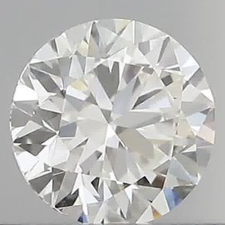 0.40 Carat Round H VVS2 VG EX GIA Natural Diamond