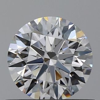 0.63 Carat Round E VVS1 EX GIA Natural Diamond