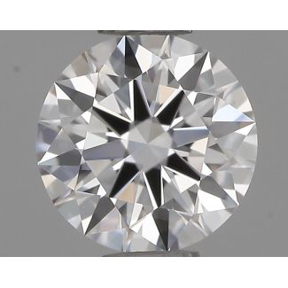 0.52 Carat Round D VVS2 EX GIA Natural Diamond