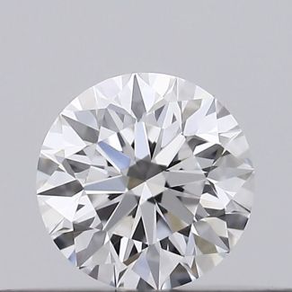 0.21 Carat Round D VVS2 EX GIA Natural Diamond