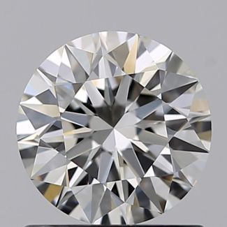 0.80 Carat Round H VVS1 EX GIA Natural Diamond