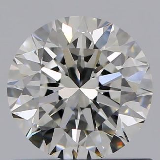 0.70 Carat Round H VVS2 VG EX GIA Natural Diamond