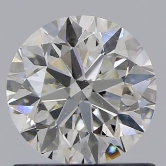 0.82 Carat Round H SI1 VG EX GIA Natural Diamond