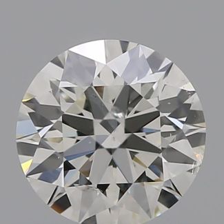 0.50 Carat Round J I1 EX GIA Natural Diamond