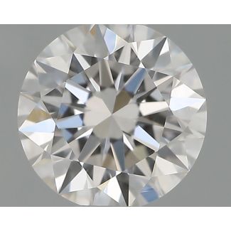 0.43 Carat Round F VVS2 EX GIA Natural Diamond