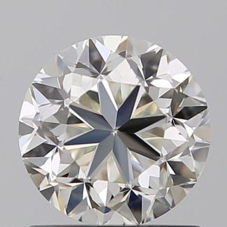 1.00 Carat Round J VVS1 GD EX VG GIA Natural Diamond