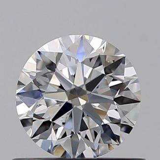 0.52 Carat Round D VS2 EX GIA Natural Diamond