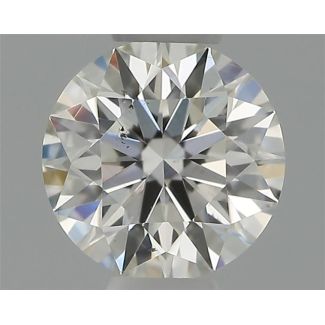 0.32 Carat Round H SI1 EX GIA Natural Diamond