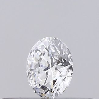 0.18 Carat Round D VVS2 EX VG GIA Natural Diamond