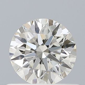 0.5 Carat Round H VVS2 EX IGI Natural Diamond