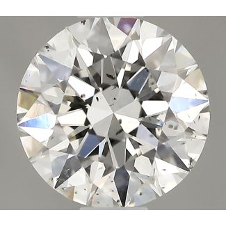 0.56 Carat Round H SI2 EX GIA Natural Diamond