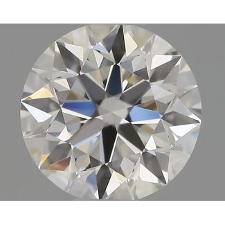 0.52 Carat Round H VVS1 EX GIA Natural Diamond