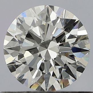 0.6 Carat Round F VVS2 EX GIA Natural Diamond