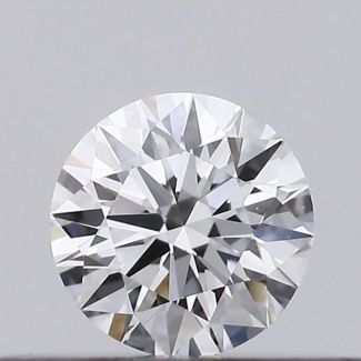 0.21 Carat Round D VVS1 EX GIA Natural Diamond