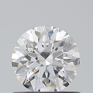 0.6 Carat Round D VVS1 EX IGI Natural Diamond