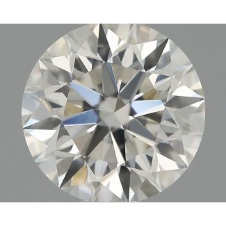 0.74 Carat Round F SI1 EX IGI Natural Diamond