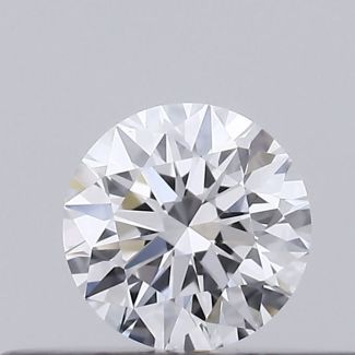 0.22 Carat Round D VVS2 EX GIA Natural Diamond