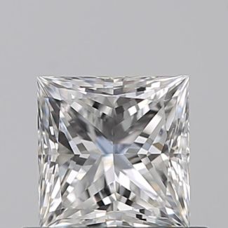 0.50 Carat Princess F VVS2 - EX GD GIA Natural Diamond