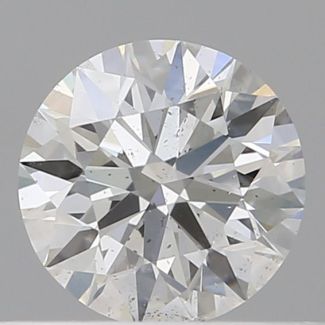 0.43 Carat Round H SI1 EX GIA Natural Diamond