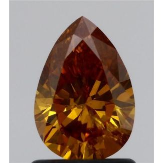 1.01 Carat Pear Fancy Yellowish Orange I1 - VG GIA Natural Diamond