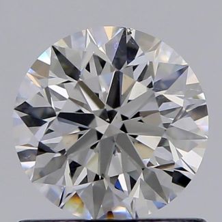 0.72 Carat Round F SI1 EX GIA Natural Diamond