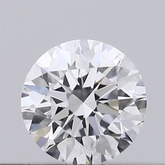 0.19 Carat Round D VVS2 EX GIA Natural Diamond