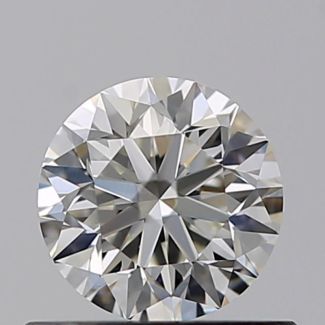 0.51 Carat Round H VVS1 VG EX GIA Natural Diamond