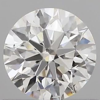 0.70 Carat Round H SI1 EX GIA Natural Diamond