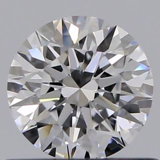 0.51 Carat Round D VVS2 EX GIA Natural Diamond