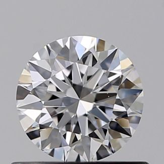 0.51 Carat Round D VVS1 VG EX GIA Natural Diamond