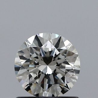 0.70 Carat Round J SI2 EX GIA Natural Diamond