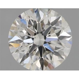 0.50 Carat Round H VS2 EX GIA Natural Diamond