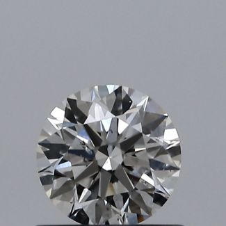 0.50 Carat Round H SI2 EX GIA Natural Diamond