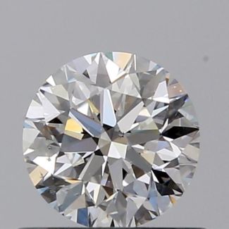 0.54 Carat Round F SI1 VG EX GIA Natural Diamond