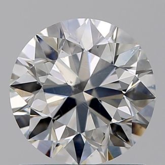 0.96 Carat Round H SI1 EX GIA Natural Diamond