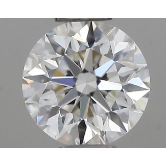 0.37 Carat Round F VVS2 EX IGI Natural Diamond