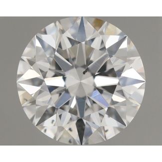 0.61 Carat Round F SI1 EX GIA Natural Diamond