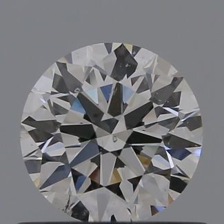 0.56 Carat Round F SI1 EX GIA Natural Diamond