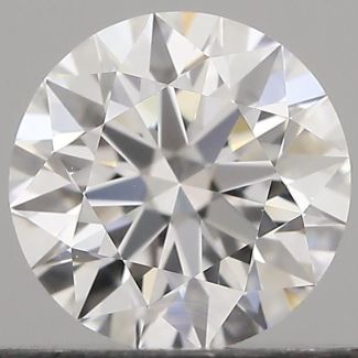 0.52 Carat Round D VVS2 EX GIA Natural Diamond