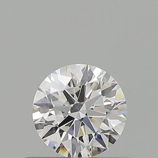 0.52 Carat Round D VVS2 EX GIA Natural Diamond