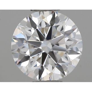 0.57 Carat Round F VVS2 EX GIA Natural Diamond