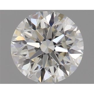 0.55 Carat Round H VVS2 EX GIA Natural Diamond