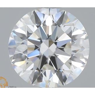 1.02 Carat Round H VVS2 EX GIA Natural Diamond