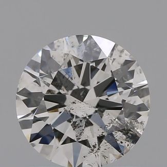 0.85 Carat Round H I2 EX GIA Natural Diamond