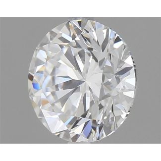 0.53 Carat Round D VVS2 EX GIA Natural Diamond